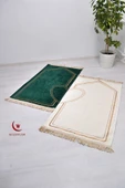 Çiftlere Özel Kalpli Seccade -Eşli Çift Seccade - 5