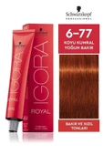 IGORA Royal 6-77 Koyu Kumral Yoğun Bakır Saç Boyası 60ml - 1