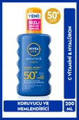 NIVEA SUN SPF 50+ Yüksek Güneş Koruyucu ve Nemlendirici Vücut Spreyi 200ml, Suya Dayanıklı - 1