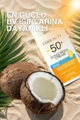 EMBEAUTY Ton Eşitleyici Yüksek Koruma Etkili Spf50 Aydınlatıcı Pembe Yüz Güneş Kremi Hibrit Formül 50 ml - 3
