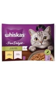 Whiskas Pouch Pure Delight Jöle İçinde Tavuklu ve Somonlu Yetişkin Kedi Konservesi 4x85 Gr - 1