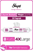 Sleepy Easy Clean Lilyum Buketi Mopa Uyumlu Yer Temizlik Havlusu&Mendili 20 Yaprak thumbnail 1