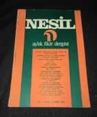 NESİL Dergisi Mart 1978 Sayı 6 Süt Akrabalığına Dair - Abdülkerim Zeydan (Sahafiye Kitap) - 1