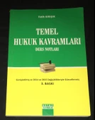 TEMEL HUKUK KAVRAMLARI DERS NOTLARI 2014 ve 2015 Değişiklikleriyle Güncellenmiş 3.Baskı (Sahafiye Kitap) - 1