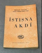 HUKUK DAVALARINDA İSTISNA AKDİ (Sahafiye Kitap) - 1