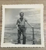 Kore Gazisi HASAN BASRİ DANIŞMAN'IN 1949'larda AMERİKA'DA ÇEKİLMİŞ 1 Adet FOTOĞRAF - ÖZEL ALBÜMÜNDEN - (Sahafiye Kitap) - 1