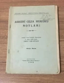 Yedek Subay Okulunda Okutulan ASKERİ CEZA HUKUKU NOTLARI (Sahafiye Kitap) - 1