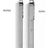 iPhone 13 Pro Kamera Korumalı Şeffaf Tıpalı Silikon Kılıf - 3