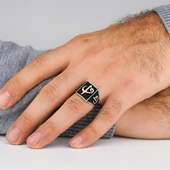 Elif Vav Motifli 925 Ayar Gümüş Yüzük thumbnail 2