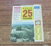 25 KASIM 1976 PERŞEMBE Ülkü Takvimi Yaprağı (Sahafiye Kitap) - 1