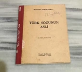 TÜRK SÖZÜNÜN ASLI 1946 Basım (Sahafiye Kitap) - 1