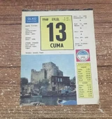 13 EYLÜL 1968 CUMA Ülkü Takvimi Yaprağı (Sahafiye Kitap) - 1