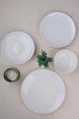 Tabak Evi Porselen Sofia Beyaz Yemek Takımı 4 Parça Tek Kişilik - 4