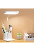 Şarjlı Masa Lambası 3 Renk Dokunmatik Telefon Standlı Kademeli Ders Çalışma Okuma Işığı Gece Lambası A35 - 4