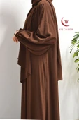 Medine İpeği Kendinden Şallı Ferace - 3