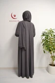 Medine İpeği Kendinden Şallı Ferace - 12