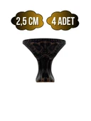 Pati Metal Ayak Çeyiz ve Hediye Kutusu Mobilya Ayağı(2,5CM)(BRONZ) Bronz 2.5cm BRONZ - 4 ADET thumbnail 1