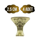 Pati Metal Ayak Çeyiz ve Hediye Kutusu Mobilya Ayağı(2,5CM)(ALTIN) Altın 2.5cm ALTIN - 4 ADET thumbnail 1