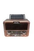 Concord RX-6060S Solar Güneş Enerji Panelli Nostaljik Radyo Bluetooth Hoparlör - 2