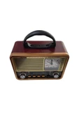 Concord NS-8898BT Nostaljik Radyo Analog Saatli FM Radyo Bluetooth Hoparlör USB TF AUX MP3 Çalar - 6