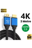 SONREİR HDR HDMI Kablosu Premium 4K Yüksek Hızlı 60Hz HDMI 2.0 3 Metre Yüksek Çözünürlük Gaming TV PS5 C-592 - 1
