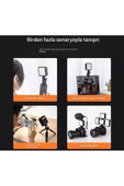 Concord Tripod, Telefon, Kamera, Laptop Uyumlu 3 Renkli Selfie Işığı Tiktok Selfie ve Video İçin Led Işık - 5