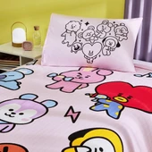 TAÇ BT21 LİSANSLI TEK KİŞİLİK PİKE TAKIMI - 2