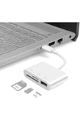 ceyhan iletişim Usb Type C To Sd Microsd Tf Kart Okuyucu Usb 3in1 Çevirici Dönüştürücü Adaptör - 4