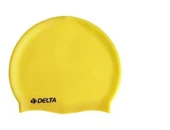 Delta Swimming Cap DS 255 - Silikon Bone Deluxe Yüzücü Havuz ve Deniz - Sarı - 1