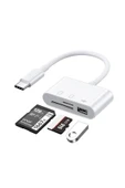 Novatis Usb Type C To Sd Microsd Tf Kart Okuyucu Usb 3in1 Çevirici Dönüştürücü Adaptör - 1