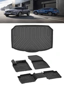 Sahler Nissan Qashqai  2022 ve Sonrası E-Power 4.5D Paspas 3D Rizline Bagaj Havuzu Set thumbnail 1