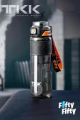 Vagonlife TKK 600 ML Çift Kullanım Pipetli/Rahat içim Bpa İçermeyen Taşıma Askılı Tritan Su Matarası FFTKK1019 - 7