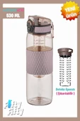 Uzspace 530ml Detoks Aparatlı Silikon Gövde Tritan Su Matarası - 1