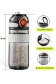 Vagonlife TKK 550ml Silikon Pipetli Taşıma Kulplu Dayanıklı Malzeme Tritan Spor Matara - 5