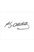 Birim Matbaa Kemal Atatürk Imza Araba Stickerı Atatürk Imzası Sticker Atatürk Çıkartması 20cm - 1