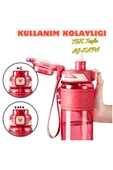 Vagonlife TKK 600ml Pipetli/Pipetsiz Kullanıma Uygun Ölçü Skalalı Tritan Spor Matara - 7