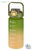 Vagonlife 1500ml Pipetli/Pipetsiz Kullanım Çift Renk Motivasyon Matara 1,5 litre suluk - 1