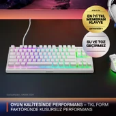 SteelSeries Apex 3 TKL RGB Suya ve Toza Dayanıklı Türkçe Gaming Klavye – Beyaz thumbnail 2
