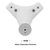 Mobilya Kanepe Masa Sehpa Ayağı Baza Ayakları Beyaz 15 Cm (4 ADET) - 5
