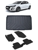 Sahler Peugeot 208 2022 ve Sonrası 4.5 D Paspas 3D Rizline 3D Bagaj Havuzu Set - 1
