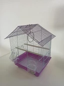 QH KUŞ KAFESİ 34.5 x 28 x 45.5 cm Mor Muhabbet ve Kanarya için Renkli Kafes - 2