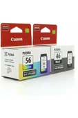 Canon Pg-46 /cl-56 Pixma E404/e414/e464/e484 Siyah Ve Renkli Kartuş - 4