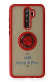 Xiaomi Redmi Note 8 Pro Kılıf Montreal Yüzüklü Silikon Kapak - Kırmızı - 1