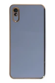 Xiaomi Redmi 9A Kılıf Volet Silikon - Mavi thumbnail 1