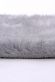 Peluş Halı Açık Gri Cool Yıkanabilir Yuvarlak Post Yolluk Kilim Salon Halısı Modelleri thumbnail 6