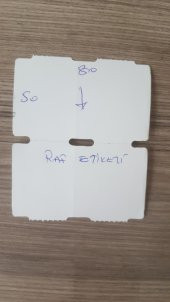 50X80 KARTON RAF ETİKETİ 500 SARIM - 1