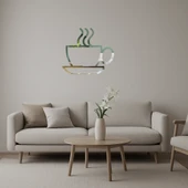 Çay veya Kahve Fincanı  Dekoratif Duvar Aynalı Tablosu - 1