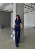 TRİKO CROP VE BOL PAÇA PANTOLON TAKIM DNV-000036 - 1