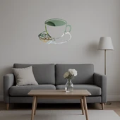 Çay ve Kurabiye Tasarımlı Dekoratif Aynalı Tablo - 3