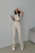TRİKO CROP VE BOL PAÇA PANTOLON TAKIM DNV-000036 - 5